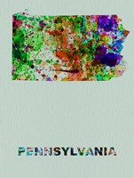 Pennsylvania Color Splatter Map Fine Art Print