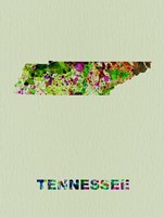Tennessee Color Splatter Map Fine Art Print