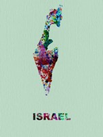 Israel Color Splatter Map Fine Art Print