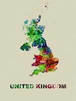 United Kingdom Color Splatter Map Fine Art Print