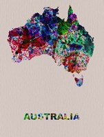 Australia Color Splatter Map Fine Art Print