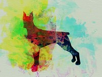Doberman Pinscher Watercolor Fine Art Print