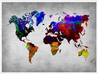 World Watercolor Map 12 Fine Art Print