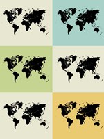 World Map Grid Fine Art Print