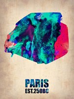 Paris Watercolor Map Fine Art Print