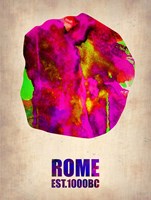 Rome Watercolor Map Fine Art Print