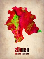 Zurich Watercolor Fine Art Print