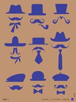 Hats and Mustaches 2 Fine Art Print