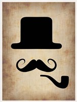 Hat Glasses and Mustache 4 Fine Art Print