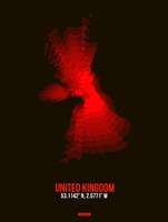 United Kingdom Radiant Map 1 Fine Art Print