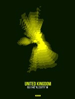 United Kingdom Radiant Map 3 Fine Art Print