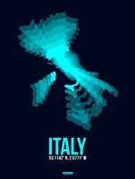 Italy Radiant Map 1 Fine Art Print