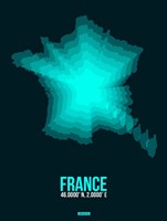 France Radiant Map 2 Fine Art Print