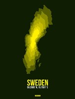 Sweden Radiant Map 3 Fine Art Print