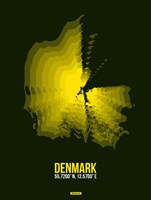 Denmark Radiant Map 1 Fine Art Print