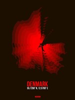 Denmark Radiant Map 3 Fine Art Print