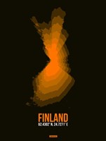 Finland Radiant Map 2 Fine Art Print