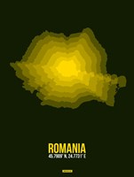 Romania Radiant Map 2 Fine Art Print