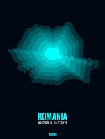 Romania Radiant Map 3 Fine Art Print