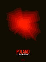 Poland Radiant Map 3 Fine Art Print