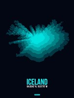 Iceland Radiant Map 2 Fine Art Print