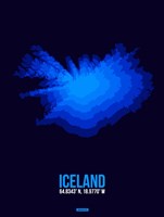 Iceland Radiant Map 3 Fine Art Print