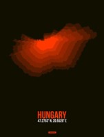 Hungary Radiant Map 1 Fine Art Print