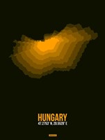 Hungary Radiant Map 3 Fine Art Print