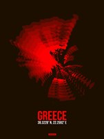 Greece Radiant Map 1 Fine Art Print