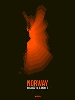 Norway Radiant Map 1 Fine Art Print