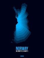 Norway Radiant Map 2 Fine Art Print