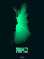 Norway Radiant Map 3 Fine Art Print