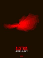 Austria Radiant Map 1 Fine Art Print