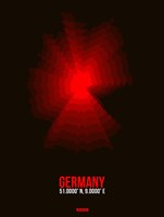 Germany Radiant Map 3 Fine Art Print