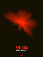 Belgium Radiant Map 1 Fine Art Print