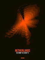 Netherlands Radiant Map 2 Fine Art Print
