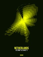 Netherlands Radiant Map 3 Fine Art Print