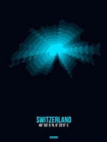 Switzerland Radiant Map 2 Fine Art Print