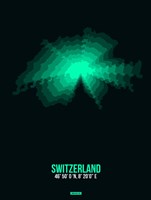 Switzerland Radiant Map 3 Fine Art Print