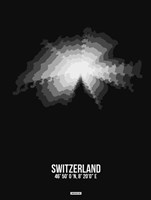 Switzerland Radiant Map 4 Fine Art Print