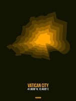 Vatican City Radiant Map 2 Fine Art Print
