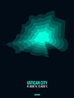 Vatican City Radiant Map 3 Fine Art Print