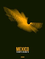 Mexico Radiant Map 1 Fine Art Print