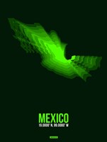 Mexico Radiant Map 2 Fine Art Print