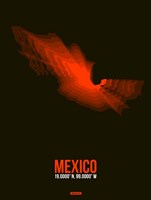 Mexico Radiant Map 3 Fine Art Print