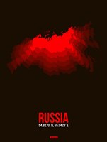 Russia Radiant Map 1 Fine Art Print
