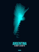 Argentina Radiant Map 1 Fine Art Print