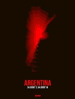 Argentina Radiant Map 2 Fine Art Print
