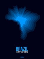 Brazil Radiant Map 3 Fine Art Print