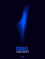 Israel Radiant Map 1 Fine Art Print